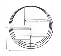 Wandrek Bas Ø45cm - Wit -Collectie Woonkamermeubels 0000072166 10 5ad8