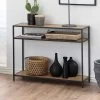 Sidetable Dover 100cm - Zwart/wilde Eik