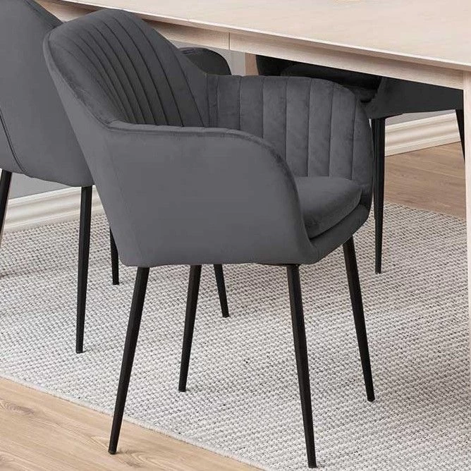 Armstoel Hermeline - Donkergrijs/zwart 1 Armstoel Hermeline - Donkergrijs/zwart