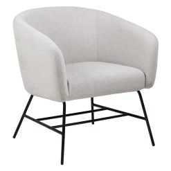 Fauteuil Aron - Lichtgrijs/zwart -Collectie Woonkamermeubels 0000076950 1 01a8