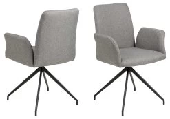 Draaistoel Robert - Lichtgrijs/zwart