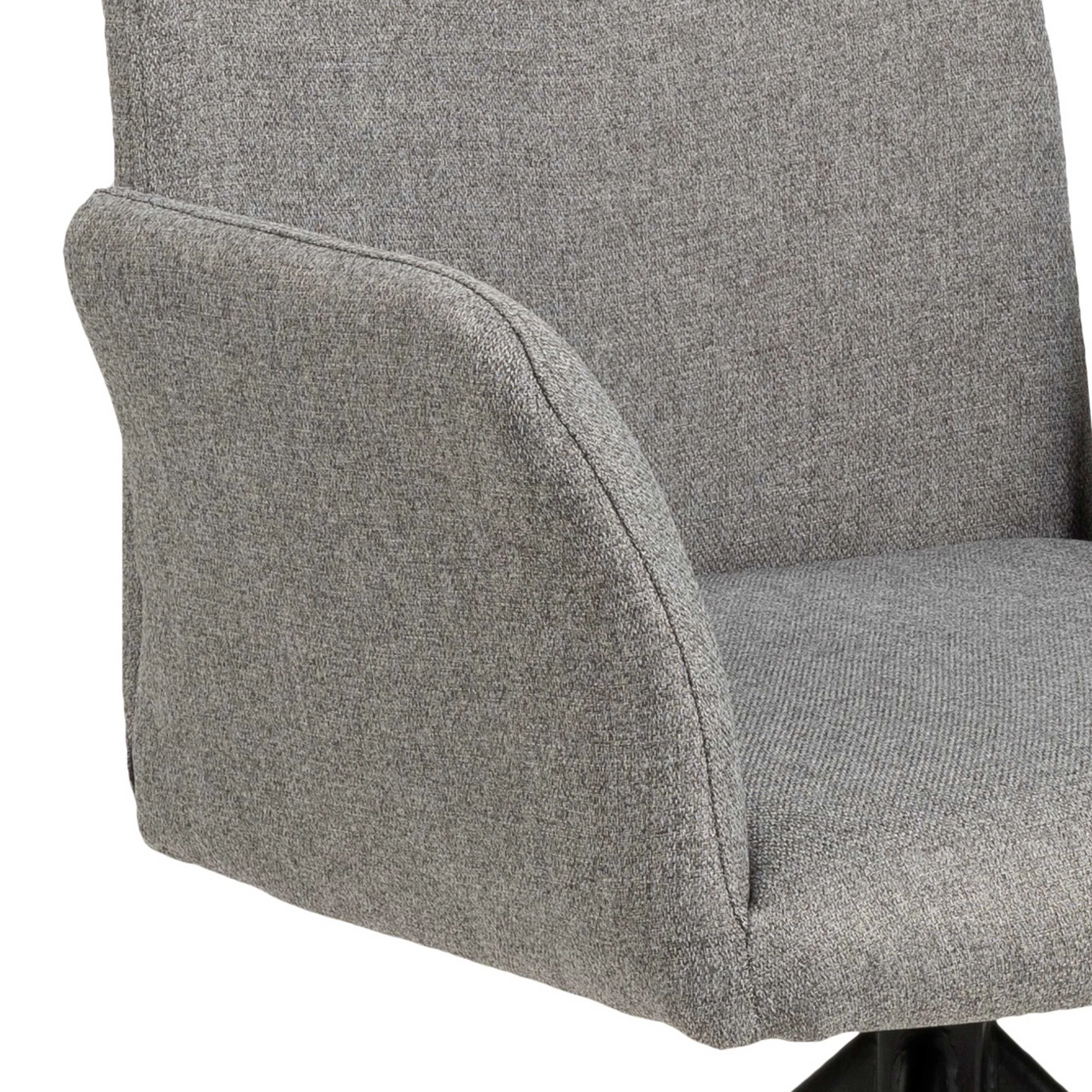 Draaistoel Robert - Lichtgrijs/zwart 3 Draaistoel Robert - Lichtgrijs/zwart - Afbeelding 3