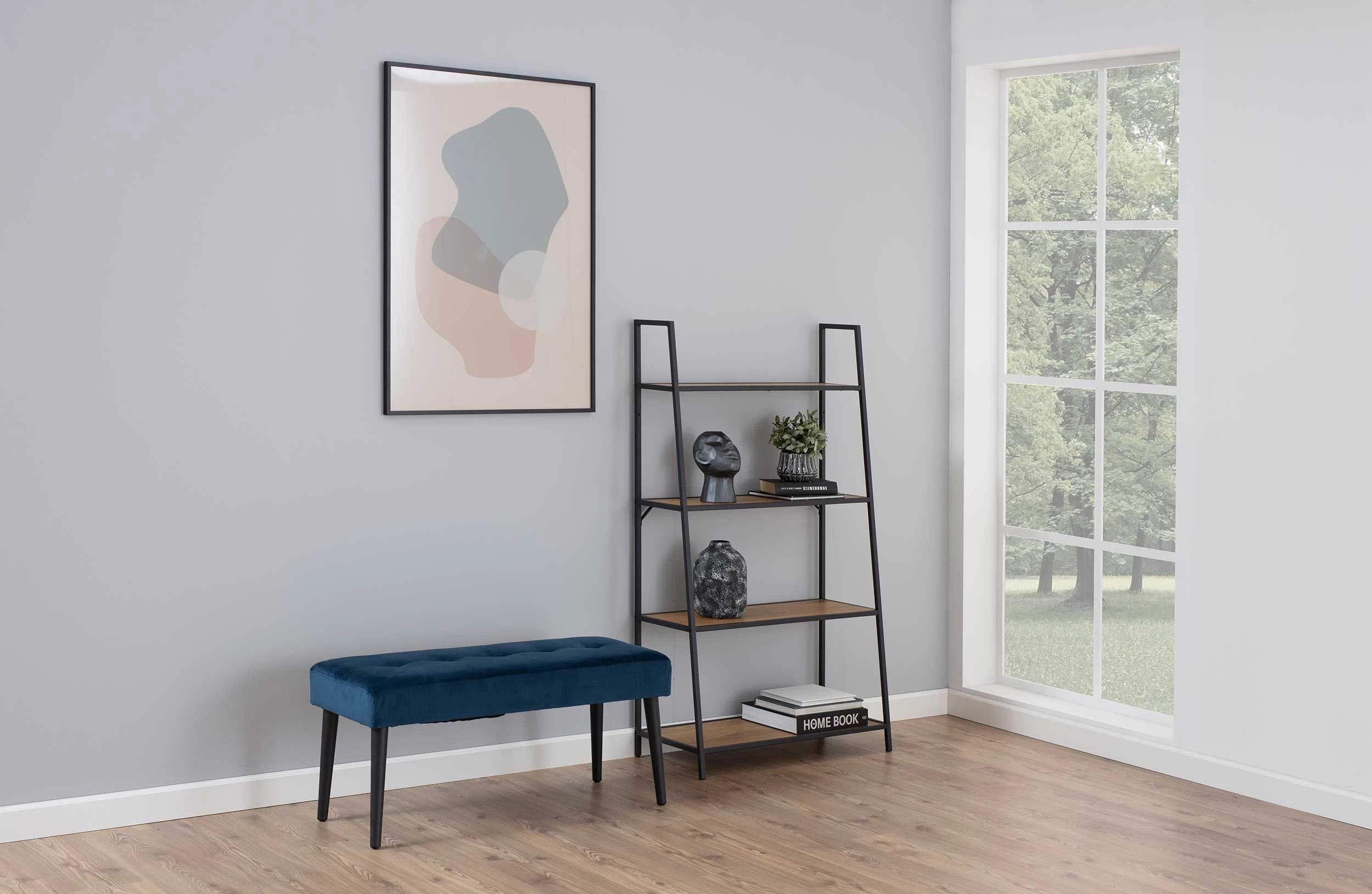 Bank Gloria 95cm - Marineblauw/zwart 7 Bank Gloria 95cm - Marineblauw/zwart - Afbeelding 7