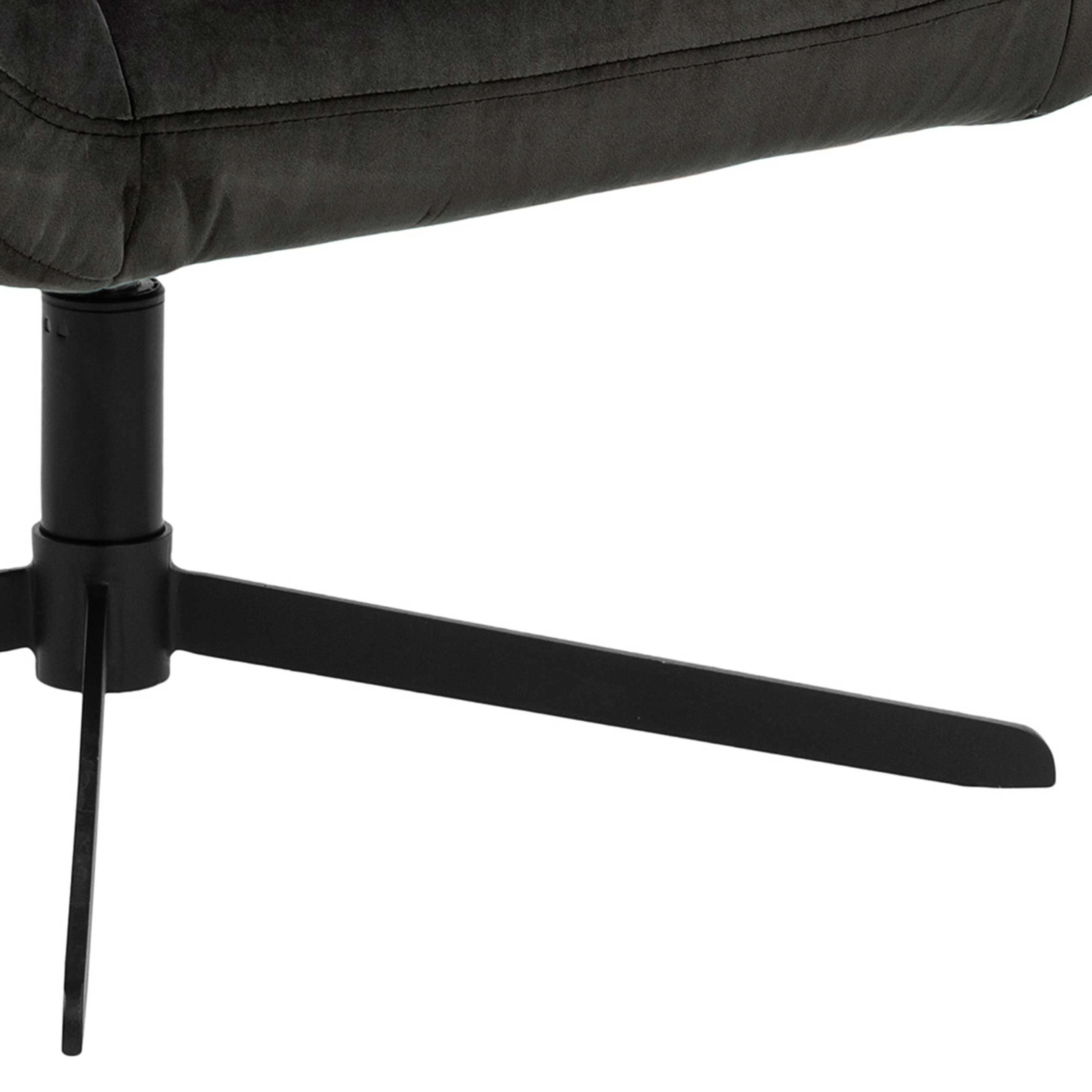 Draaifauteuil Madrid - Grijsbruin/zwart 3 Draaifauteuil Madrid - Grijsbruin/zwart - Afbeelding 3