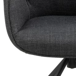 Eetkamerstoel Aubin Met Armleuning - Antraciet/zwart -Collectie Woonkamermeubels 0000101141 e 5047