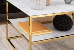Salontafel Alisma 90x60cm 1 Legplank - Wit Marmer/ Goud -Collectie Woonkamermeubels 00D05B98 AA0D 4FDC B82D 905BC2A0F4E1 66d9