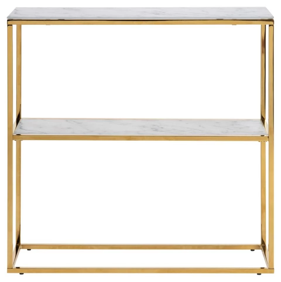 Sidetable Anika - Wit Marmer/ Goud 7 Sidetable Anika - Wit Marmer/ Goud - Afbeelding 7