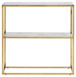 Sidetable Anika 79,50cm - Wit Marmer/goud -Collectie Woonkamermeubels 095ced8e e7be 4b41 8176 7e25790774d1 e04f