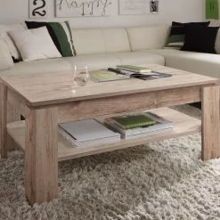 Salontafel Universal | Met Legplank | 110 X 65 X 47 Cm | Eikenhouten Kleur