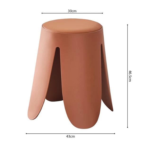 Terracotta Astin Kruk | PP Poten En PU Zitting | 46 X 30 X 30 Cm 2 Terracotta Astin Kruk | PP Poten En PU Zitting | 46 X 30 X 30 Cm - Afbeelding 2