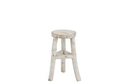 Kruk Ibiza Rond Hout White Wash -Collectie Woonkamermeubels 1168 2 78b7
