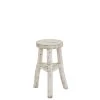 Kruk Ibiza Rond Hout White Wash