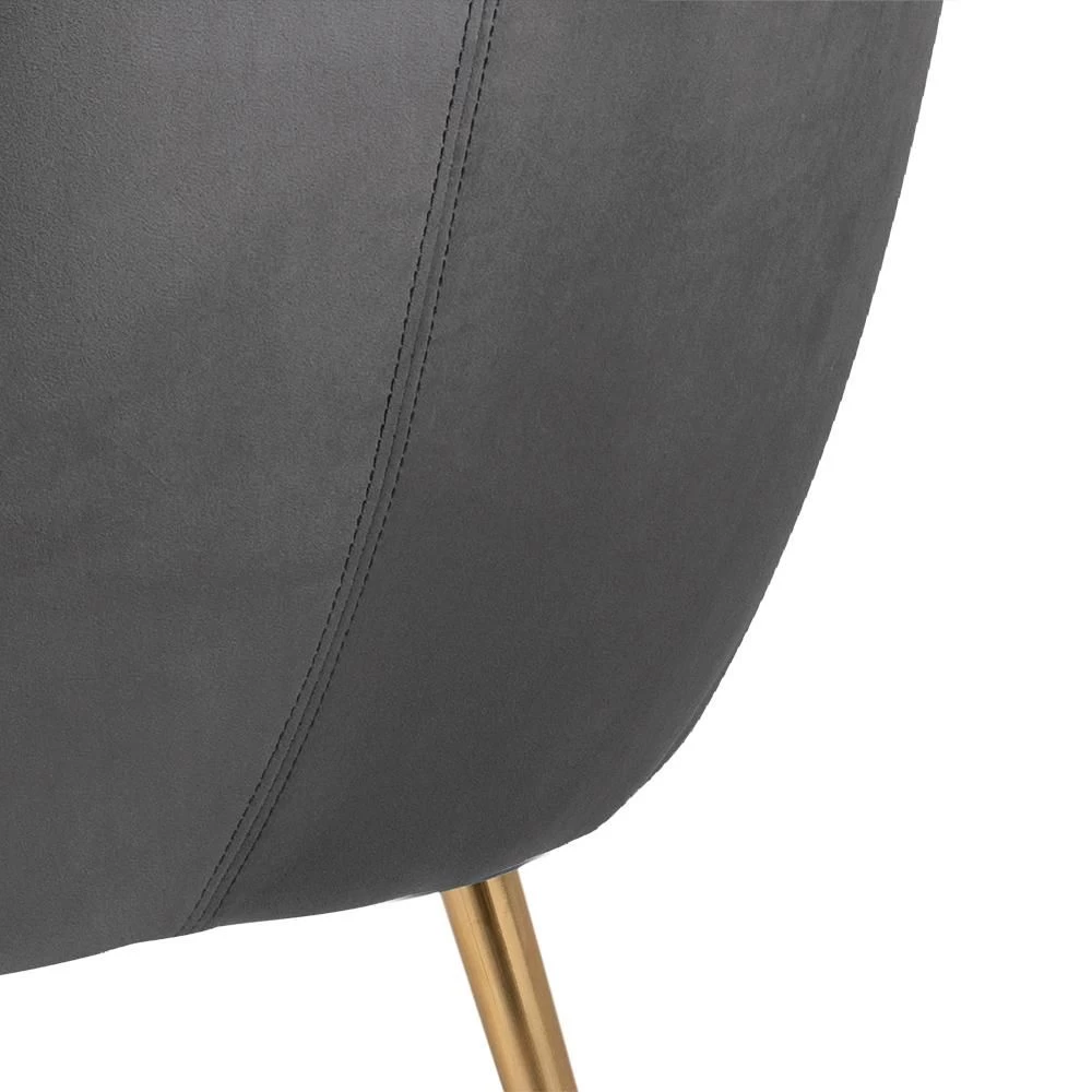 Fauteuil Dafne - Grijs/messing 5 Fauteuil Dafne - Grijs/messing - Afbeelding 5