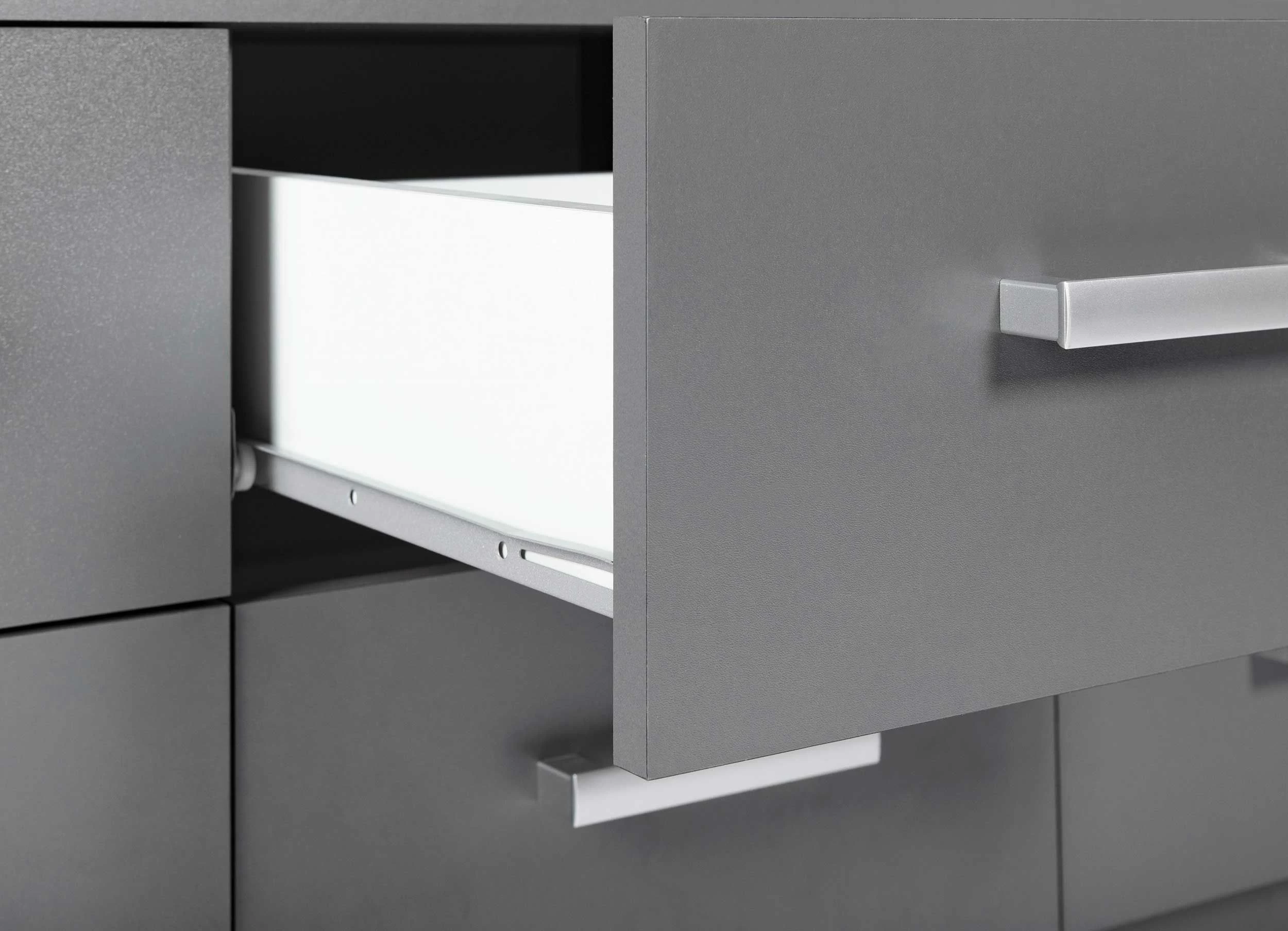 Ladekast Eden 122cm 6 Lades - Grafiet Grijs 3 Ladekast Eden 122cm 6 Lades - Grafiet Grijs - Afbeelding 3