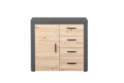 Commode Corva 94cm 1 Deur & 4 Lades - Eiken Decor -Collectie Woonkamermeubels 17203000 02 32c8