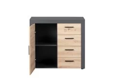 Commode Corva 94cm 1 Deur & 4 Lades - Eiken Decor -Collectie Woonkamermeubels 17203000 03 e4c8