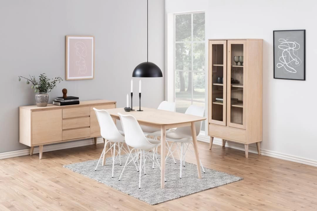 Eettafel Nalini 150x80cm, Lichte Eik 8 Eettafel Nalini 150x80cm, Lichte Eik - Afbeelding 8