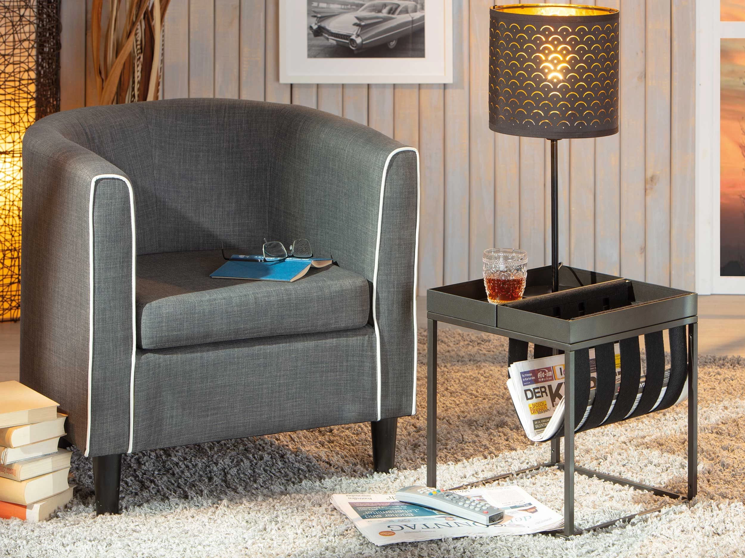 Bijzettafeltje Nubis 35x35 - Antraciet 2 Bijzettafeltje Nubis 35x35 - Antraciet - Afbeelding 2