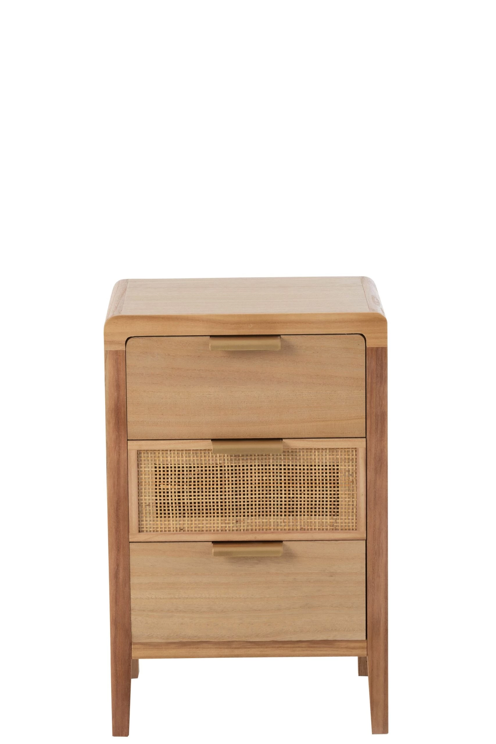 Kast 3 Lades Hout/rattan Naturel 9 Kast 3 Lades Hout/rattan Naturel - Afbeelding 9