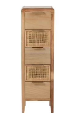 Kast Hoog 5 Lades Hout/rattan Naturel 17 Kast Hoog 5 Lades Hout/rattan Naturel -Collectie Woonkamermeubels 20325 2 8140