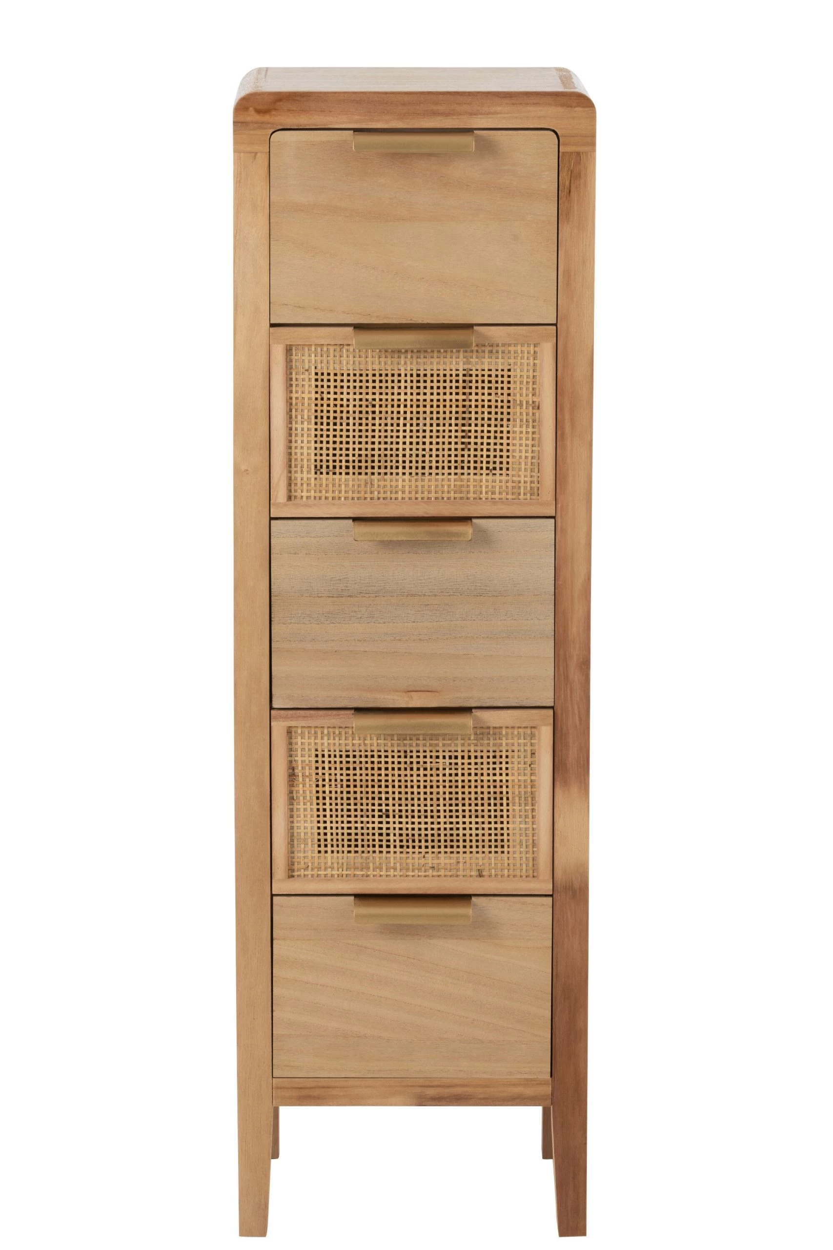 Kast Hoog 5 Lades Hout/rattan Naturel 9 Kast Hoog 5 Lades Hout/rattan Naturel - Afbeelding 9