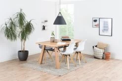 Eetkamerstoel Dima - Lichtgrijs/ Wit