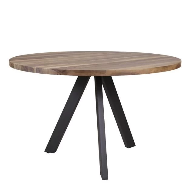 Eettafel Dotana ø120cm - Notenhout/metaal 4 Eettafel Dotana ø120cm - Notenhout/metaal - Afbeelding 4