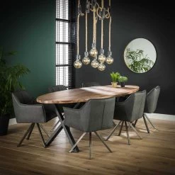 Ovale Eettafel Dahlia 270cm Notenhout -Collectie Woonkamermeubels 2044 21 2 04e8