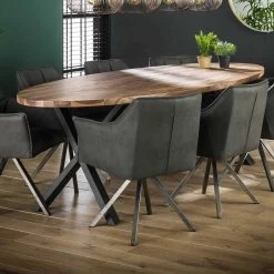 Ovale Eettafel Dahlia 270cm Notenhout