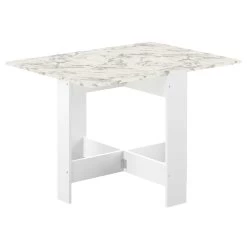 Opklapbare Eettafel Papillon 103 Cm - Wit/marmer 16 Opklapbare Eettafel Papillon 103 Cm - Wit/marmer -Collectie Woonkamermeubels 2050A5545X00 papillon white and white marble melamine 4 add2