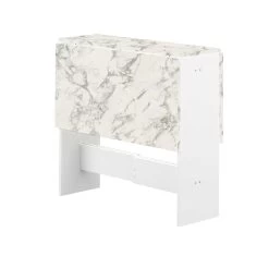 Opklapbare Eettafel Papillon 103 Cm - Wit/marmer 18 Opklapbare Eettafel Papillon 103 Cm - Wit/marmer -Collectie Woonkamermeubels 2050A5545X00 papillon white and white marble melamine 6 babb