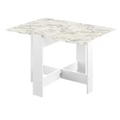 Opklapbare Eettafel Papillon 103 Cm - Wit/marmer 23 Opklapbare Eettafel Papillon 103 Cm - Wit/marmer -Collectie Woonkamermeubels 2050A5545X00 papillon white and white marble melamine 9 45da