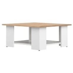 Salontafel Square 67x67 - Wit/eik -Collectie Woonkamermeubels 2084A2134X00 Square 67x67 natural oak top and white 2 cd43