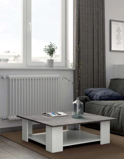 Salontafel Square 67x67 - Wit/beton 13 Salontafel Square 67x67 - Wit/beton -Collectie Woonkamermeubels 2084A2198X00 Square 67x67 white and concrete look 1 fec4