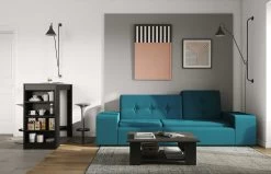 Salontafel Square 67x67 - Zwart/beton -Collectie Woonkamermeubels 2084A7698X00 Square 67x67 concrete top and black 2 8e09