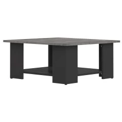 Salontafel Square 67x67 - Zwart/beton -Collectie Woonkamermeubels 2084A7698X00 Square 67x67 concrete top and black 4 f7bb
