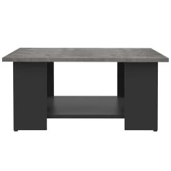 Salontafel Square 67x67 - Zwart/beton -Collectie Woonkamermeubels 2084A7698X00 Square 67x67 concrete top and black 5 f076