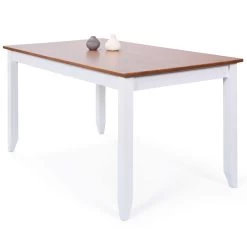 Eettafel Westerland 160x90cm Landelijk - Wit/bruin -Collectie Woonkamermeubels 20901477 02 02be