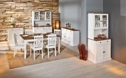 Eettafel Westerland 160x90cm Landelijk - Wit/bruin -Collectie Woonkamermeubels 20901477 10 912a