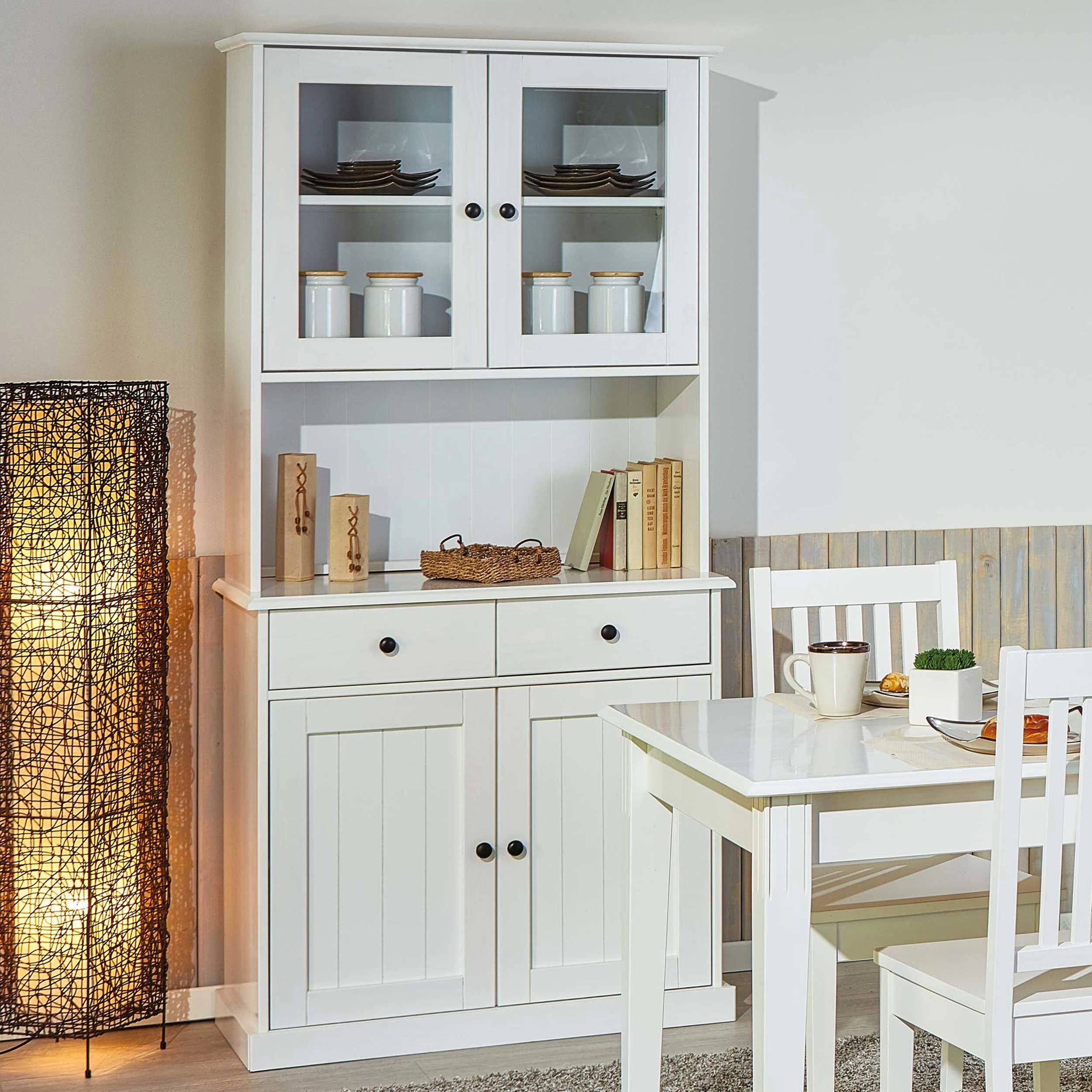 Buffetkast Westerland Smal Landelijk - Wit 1 Buffetkast Westerland Smal Landelijk - Wit