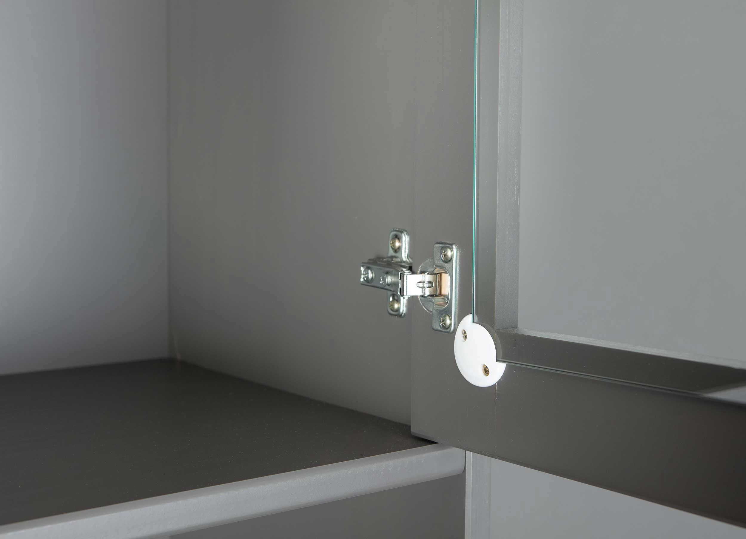 Buffetkast Cerci 90cm Met 4 Deuren & 2 Lades - Grijs 3 Buffetkast Cerci 90cm Met 4 Deuren & 2 Lades - Grijs - Afbeelding 3