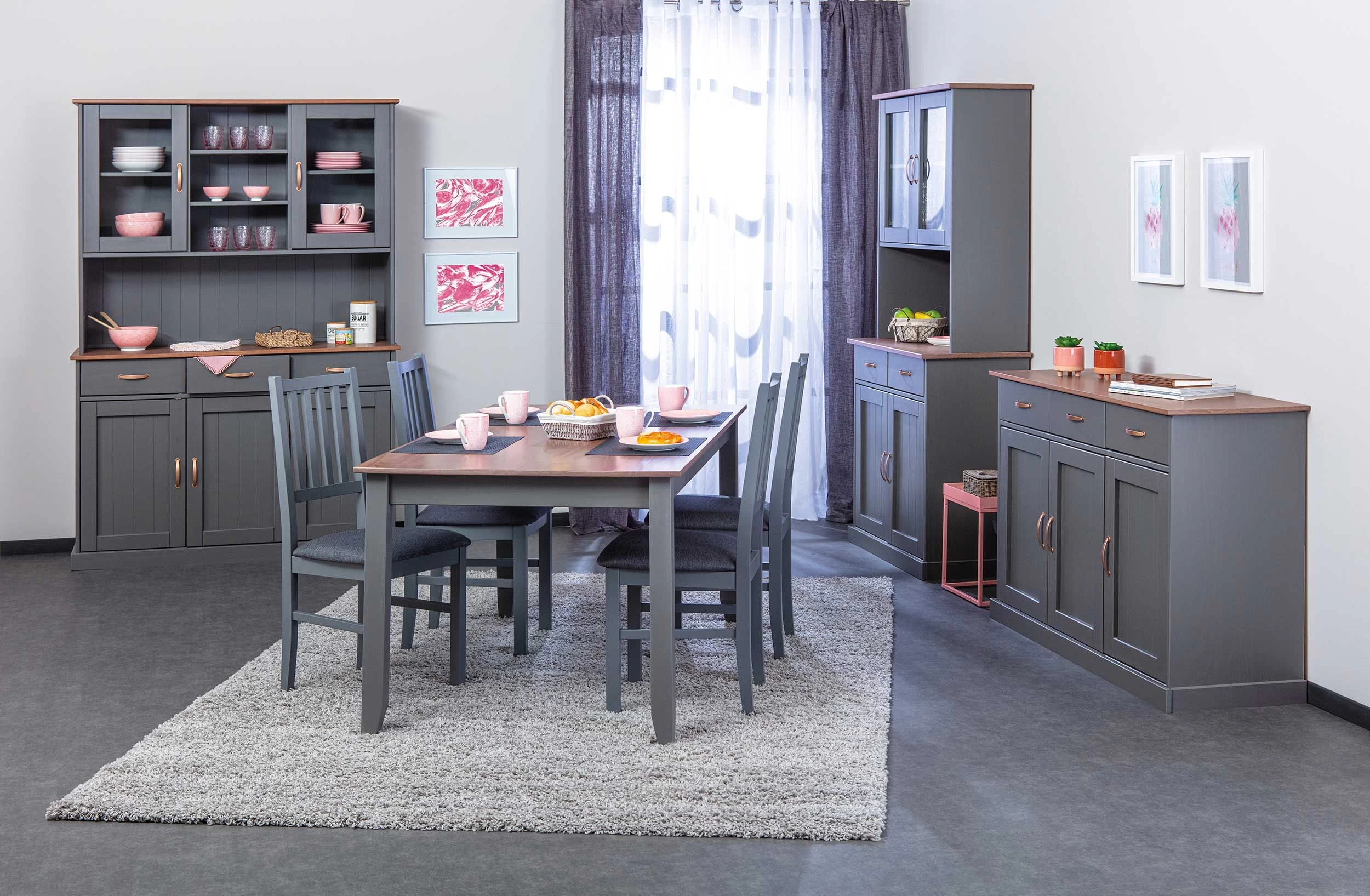 Buffetkast Cerci 90cm Met 4 Deuren & 2 Lades - Grijs 7 Buffetkast Cerci 90cm Met 4 Deuren & 2 Lades - Grijs - Afbeelding 7