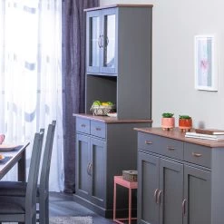 Buffetkast Cerci 90cm Met 4 Deuren & 2 Lades - Grijs