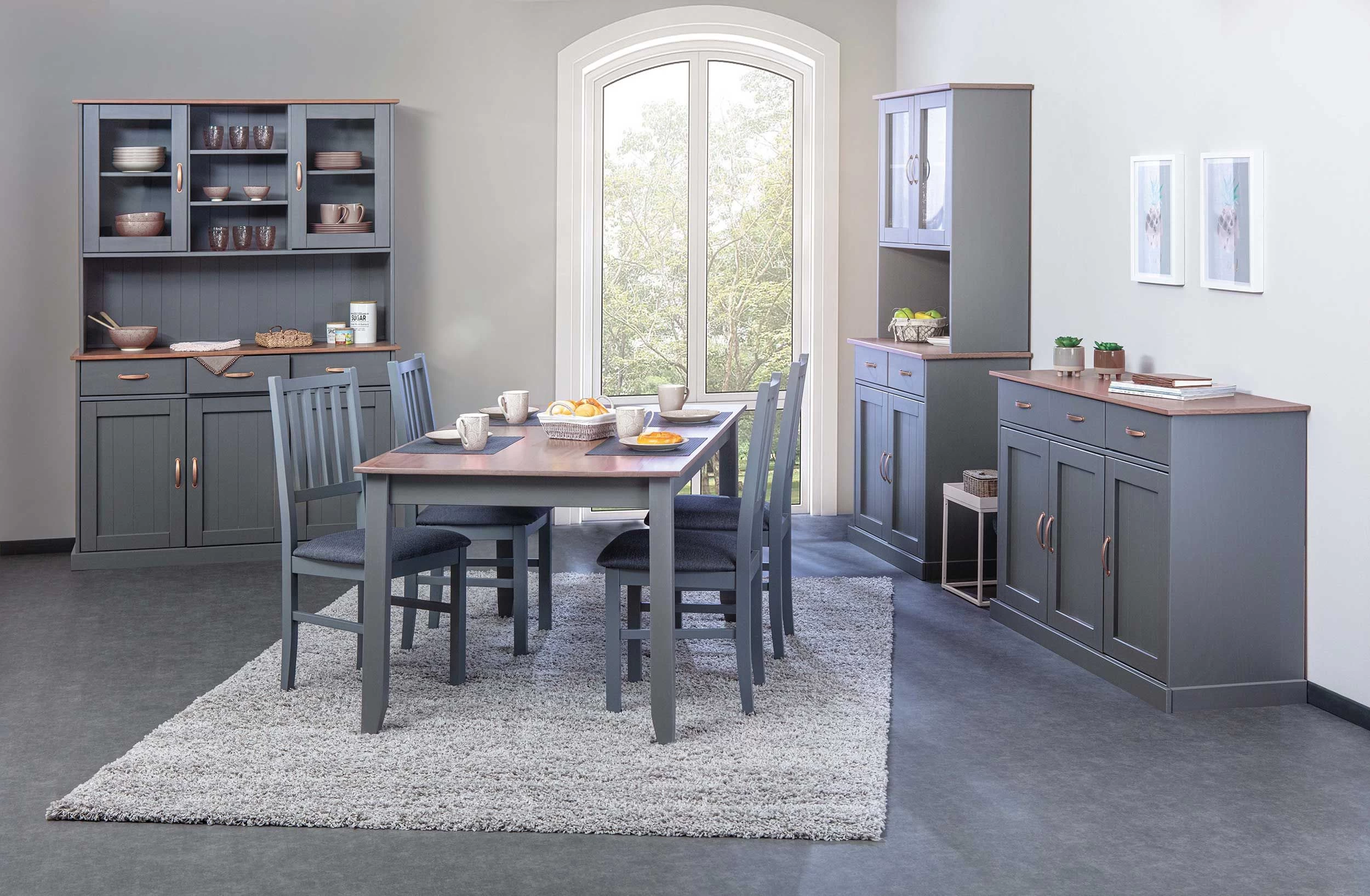 Buffetkast Cerci 90cm Met 4 Deuren & 2 Lades - Grijs 6 Buffetkast Cerci 90cm Met 4 Deuren & 2 Lades - Grijs - Afbeelding 6