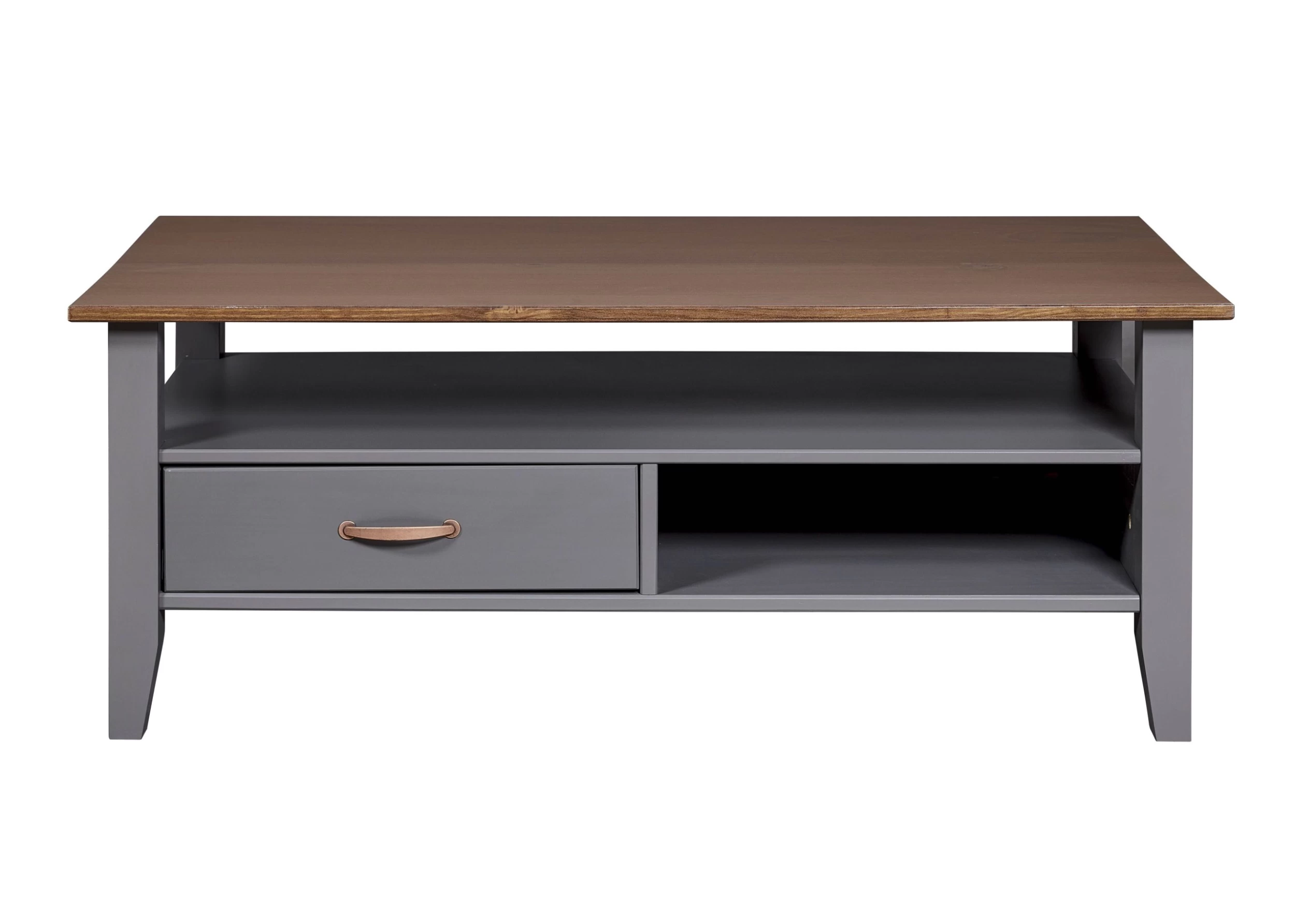 Salontafel Luzerna | 115 X 45 X 60 | Met Lade En Opbergplaats | Kleur: Grijs 5 Salontafel Luzerna | 115 X 45 X 60 | Met Lade En Opbergplaats | Kleur: Grijs - Afbeelding 5