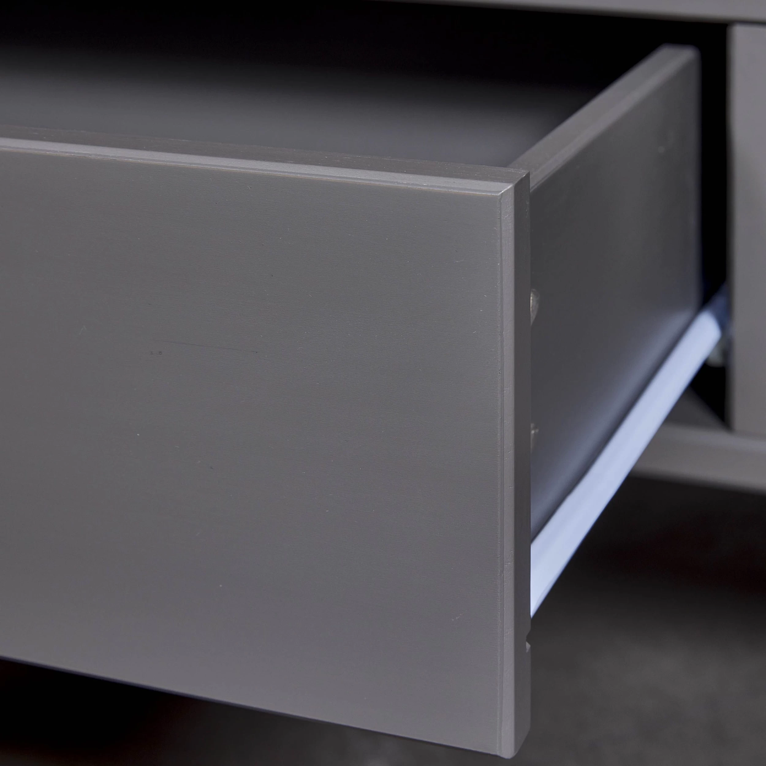 Salontafel Luzerna | 115 X 45 X 60 | Met Lade En Opbergplaats | Kleur: Grijs 2 Salontafel Luzerna | 115 X 45 X 60 | Met Lade En Opbergplaats | Kleur: Grijs - Afbeelding 2