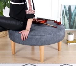 Fluffe Poef | 50 Otton/50% Fluweel | Grijs 5 Fluffe Poef | 50 Otton/50% Fluweel | Grijs -Collectie Woonkamermeubels 209FLF1295 20 203 f2d3