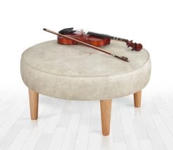 Fluffe Poef In Crème | 50 Otton/Velvet | Orthopedische Spons