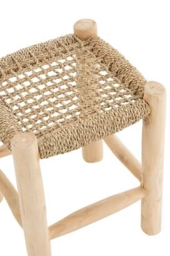 Krukje Timo Gras/teak Hout Naturel Small -Collectie Woonkamermeubels 21103 4 883a