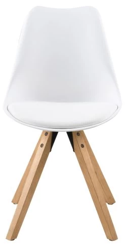 Eetkamerstoel Dima - Lederlook - Wit/ Bruin -Collectie Woonkamermeubels 21473941 019F 4754 AADB A216790E8DEE 93d8